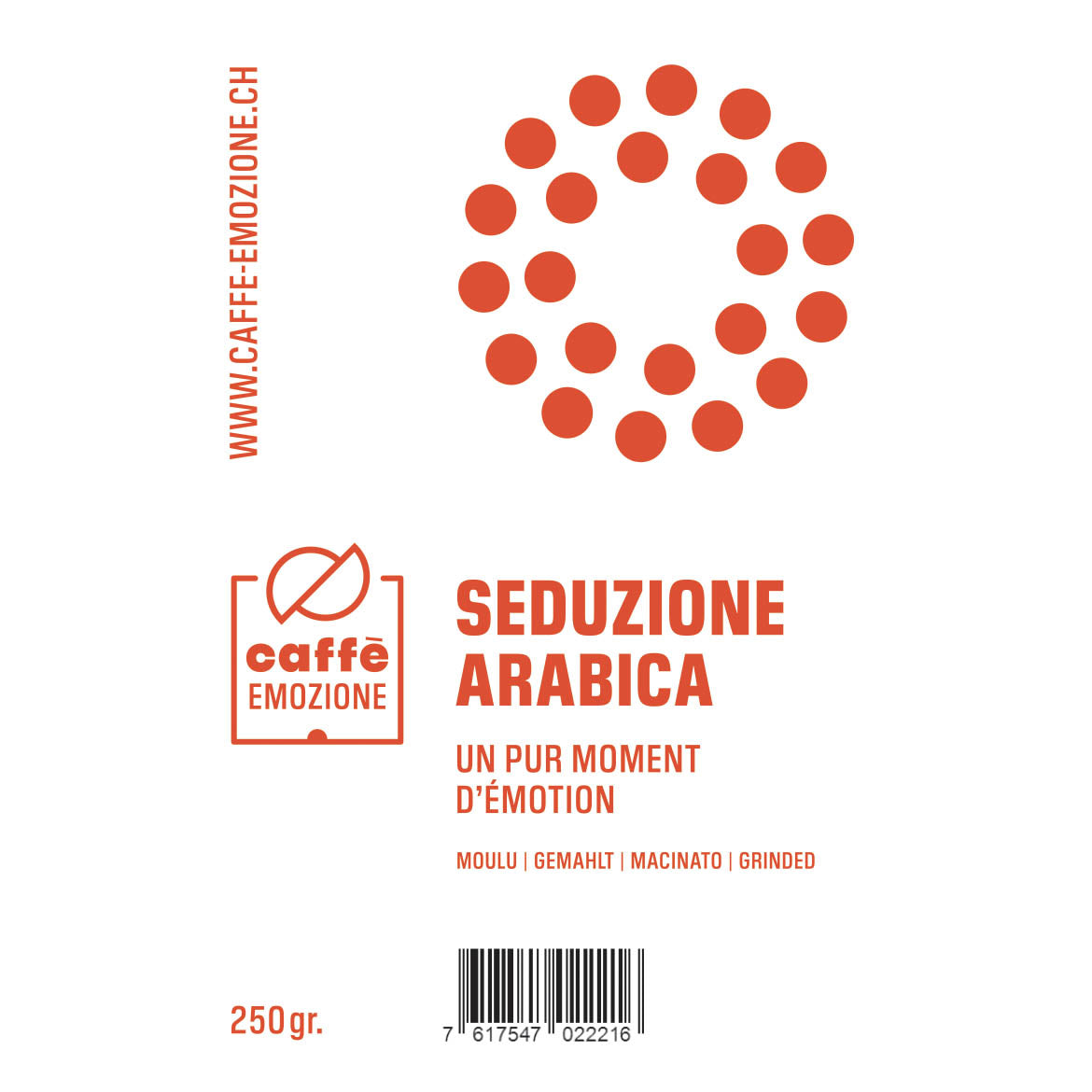SEDUZIONE ARABICA - Sachet - moulu - 250 gr